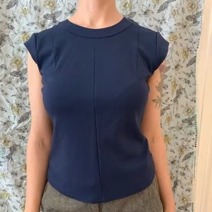 Navy Theory Cap Sleeve Top